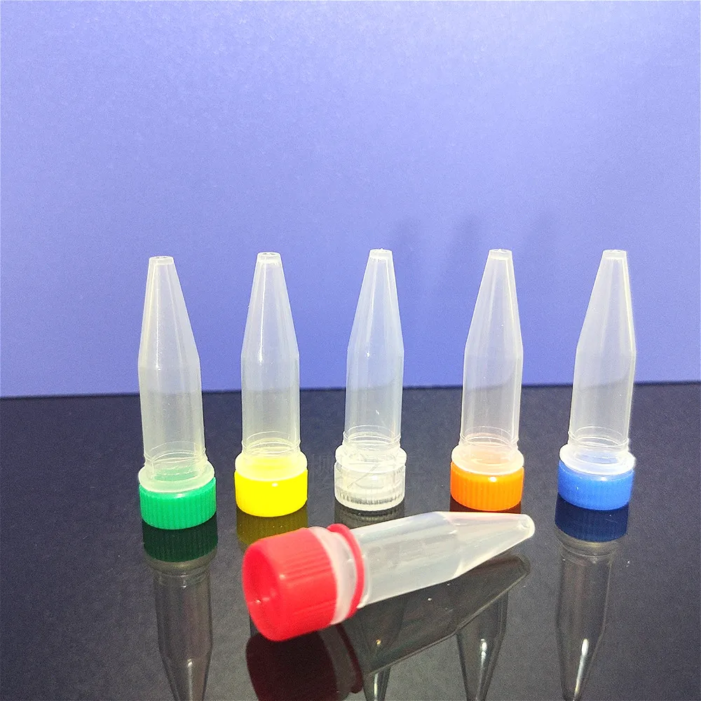 

Freezing Tube Siamese Cap With Silicone Septa 1.5ML Bottom Tip Preservative Frozen Sample Subtube Cryopreservation Tube 500 / PK