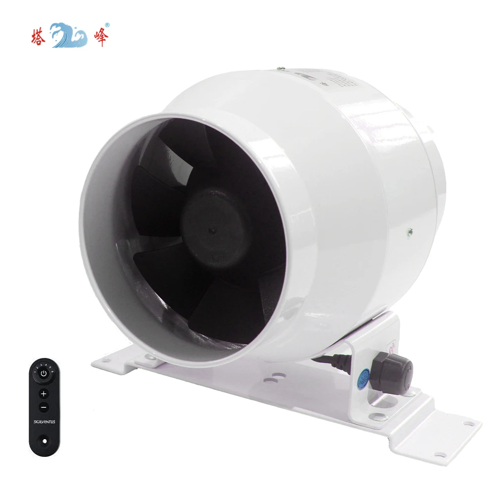 speed control mixed flow inline fan circular 4 inch pipe high speed quiet exhaust ventilation fan duct fan