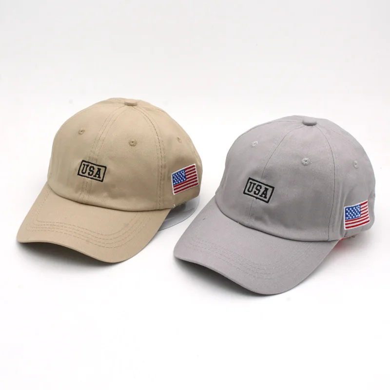 Sombreros sencillos para hombre y mujer, gorras de béisbol con bordado de letras de EE. UU., bandera americana, sombrilla para deportes al aire