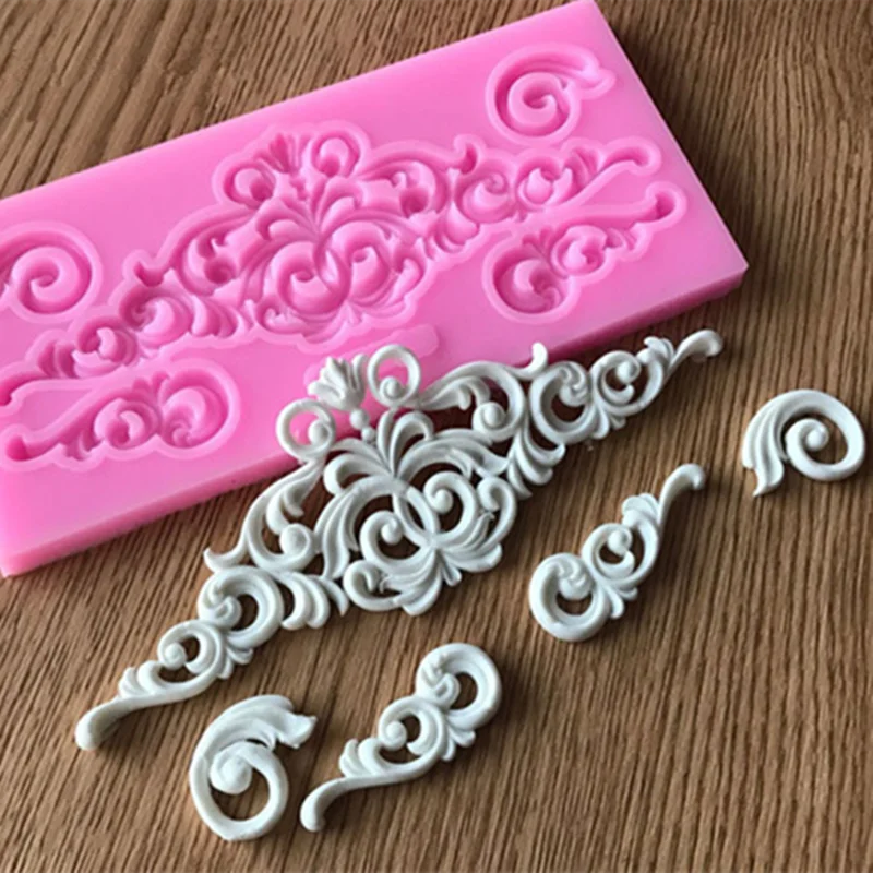 

Pretty Pattern Silicone Mold Resin Kitchen Baking Tool DIY Flower Cake Chocolate Fondant Moulds Dessert Lace Decoration Supplies