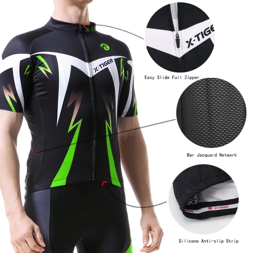Imagen 2 del producto X-tiger-Conjunto de jersey para ciclismo de montaña, ropa deportiva adecuada para hacer ciclismo profesional, estilo veraniego, para bicicleta de montaña