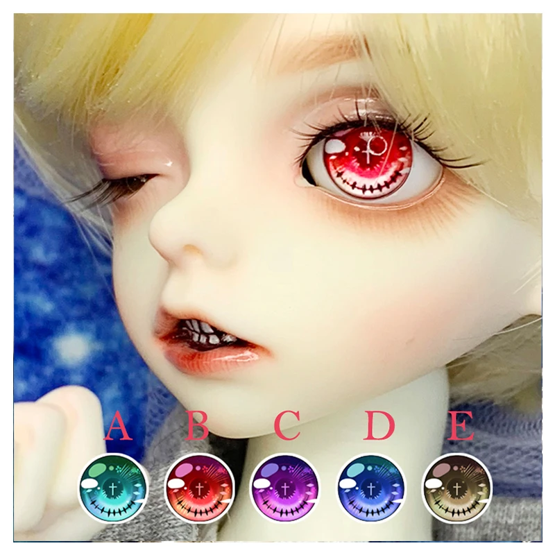 

Doll eyes 12mm 5 colors 10mm-24mm doll acrylic eyes for 1/12 1/8 1/6 1/4 1/3 BJD SD doll accessories BJD eyeballs