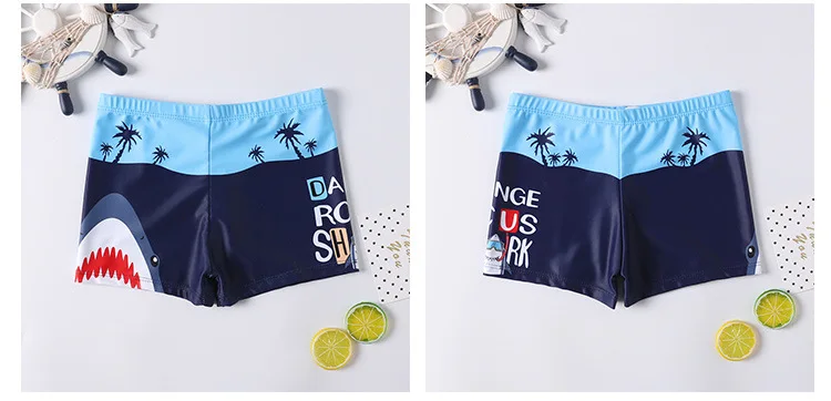 2020 Swimming Trunks For Boys Shark Trunks Swimsuit 2-9Y Children\'s Swimwear Kids Trunk Shark Beachwear Boys Bathing Suit 1050