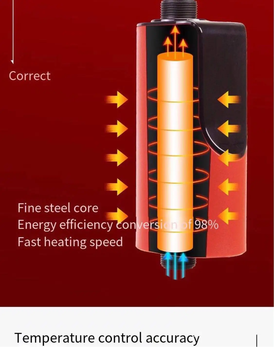 Fish tank high-power external heater automatic constant temperature frequency conversion heating rod aquarium accessories 220V