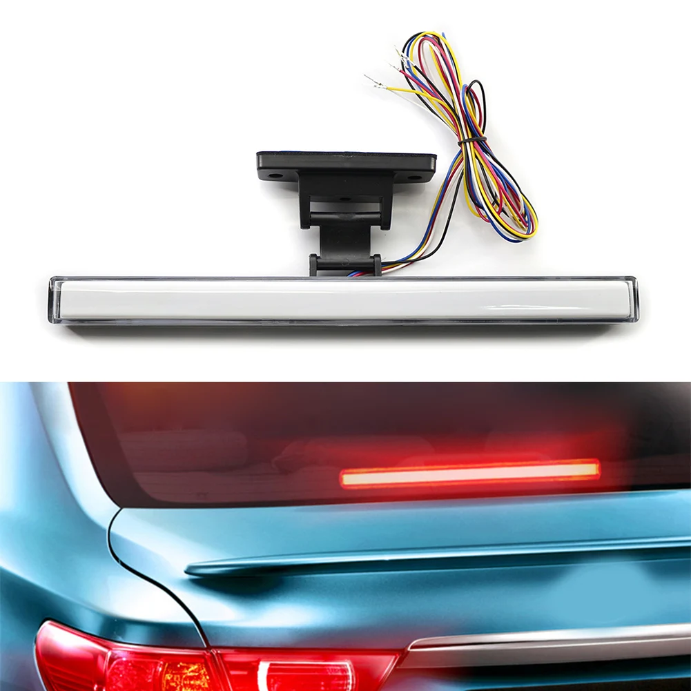 

12V Car High Mounted 3rd Third Brake Light Indicator Lamp Universal For Audi Jeep SUV Truck etc. White Shell