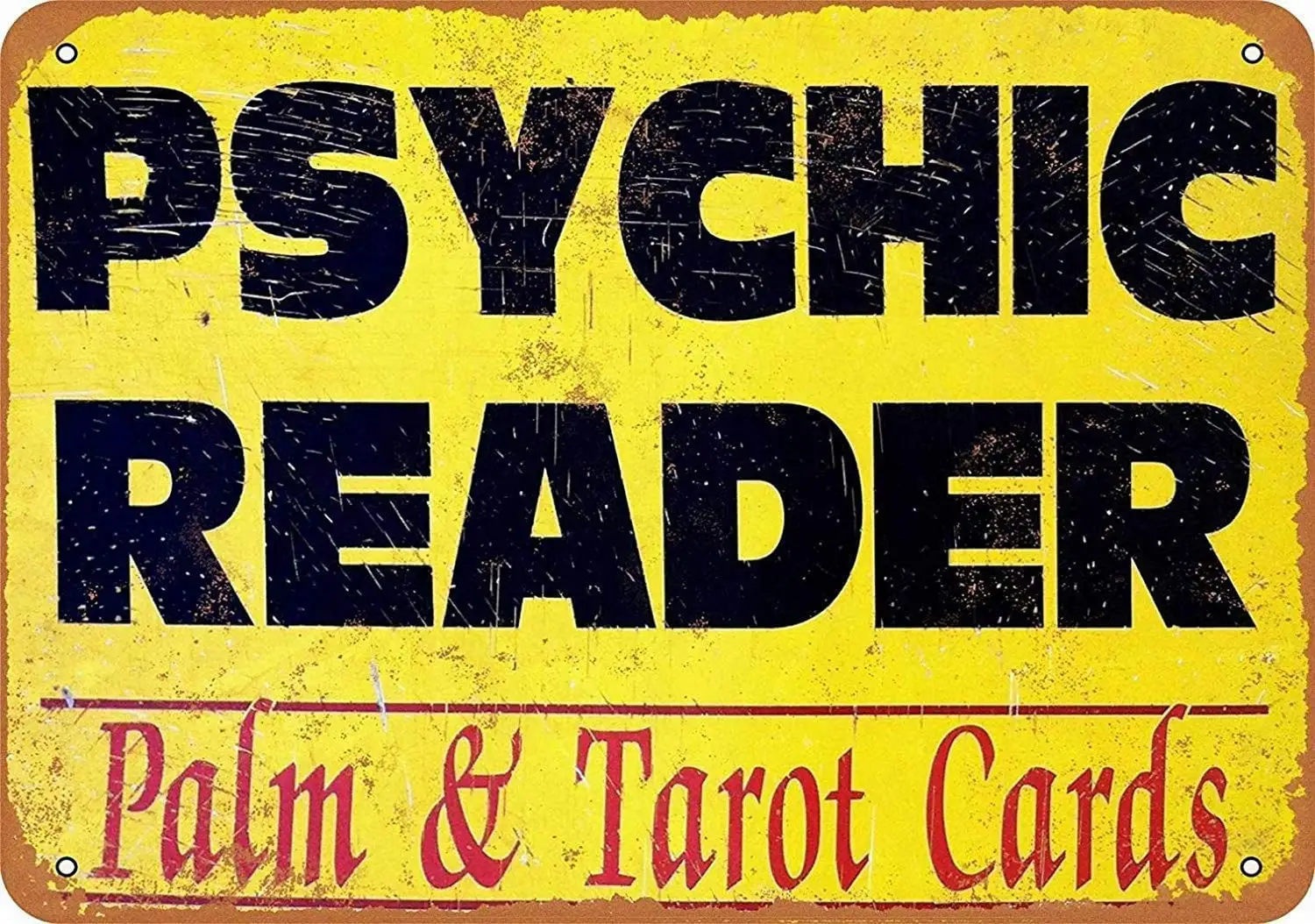 New Aluminum Metal Sign Psychic Reader Palm Tarot Cards 8x12 Inch