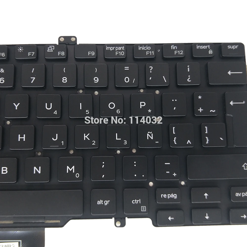 Imagem -02 - Espanhol Latin Fit Teclado para Notebook Apto para Dell Latitude 5400 5401 7400 3400 5410 5411 0nxw9p Nxw9p Cn0nxw9p Teclados de Computador