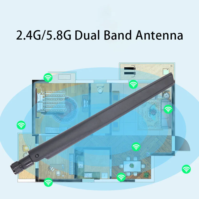 2PCS Dual Band 2.4G 5G 5.8G Universal Antenna For ASUS WIFI Router Amplifier GT-AC5300 RT-AC88U RT-AC68U RT-AC86U Jumper T-Lite