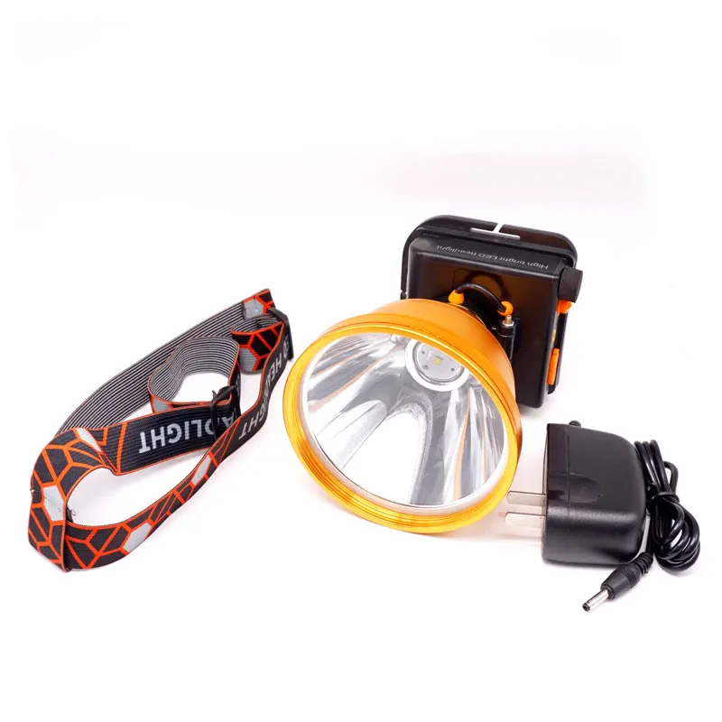 Modern Design P60 LED Head Lamp Waterproof Gold Aluminum Flashlight Torch Durable Battery Rechargeable Night Light for Fishing