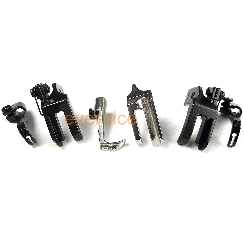 10 SETS PIPING & WALKING FOOT with R & L EDGE GUIDE for JUKI DNU-1541,241 LU-563 562 1508