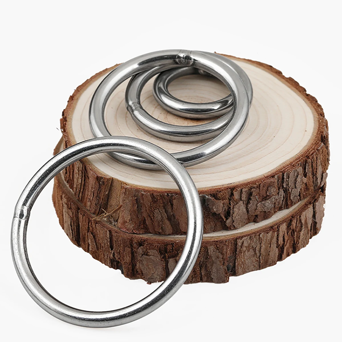 Anelli rotondi saldati resistenti dell'acciaio inossidabile 304 M3 M4 M5 M6 M8 M10 anello solido O sartiame Marine barca amaca Yoga anello appeso