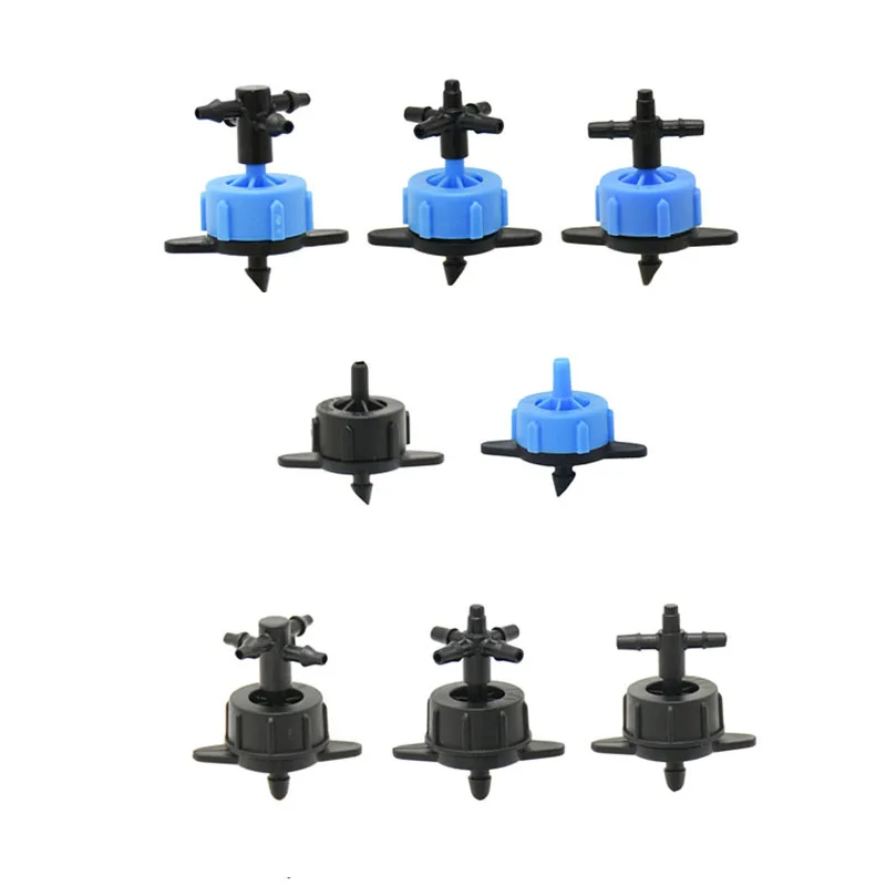 2L 4L 8L Steady Flow Dripper With 2/4 Way Water Splitter Regulataion In Dripper Automatic Pressure Compensation Fittings 10Pcs