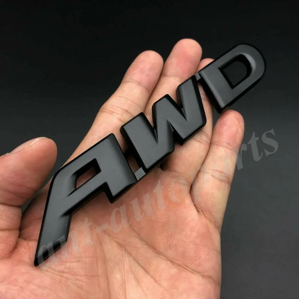 

Metal Matte Black AWD Car Trunk Emblem Badge Decals Sticker V6 4X4 SUV 4WD