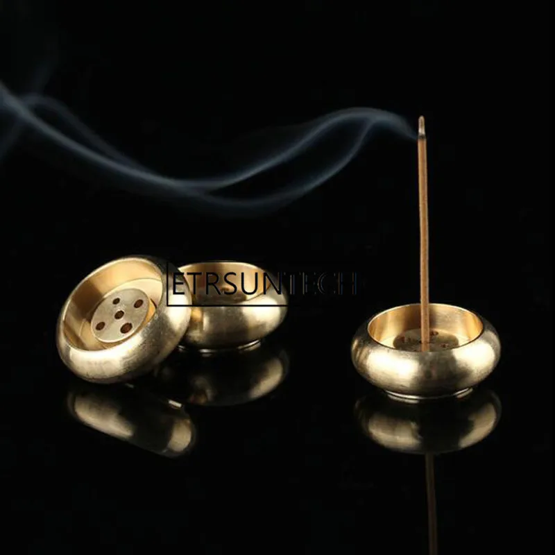 100pcs Copper Incense Burner Stick Holder Buddhism Line Incense Plate Temples Yoga Studios Home Decoration