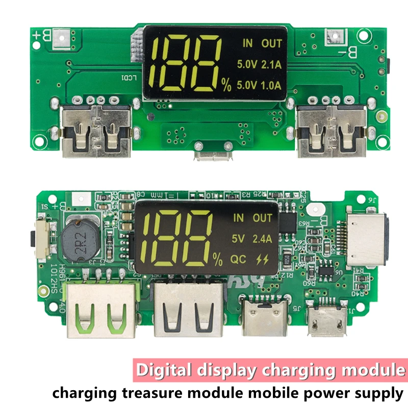 LED double USB 5V 2,4a Micro/type-c USB batterie externe Mobile 18650 Module de charge batterie au Lithium chargeur carte Protection des circuits
