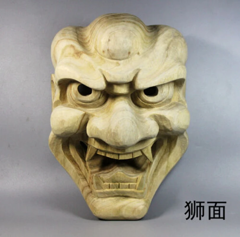 

22.5*16.5*9.6 cm Hand Carved Wood Japanese Noh Mask - QH034
