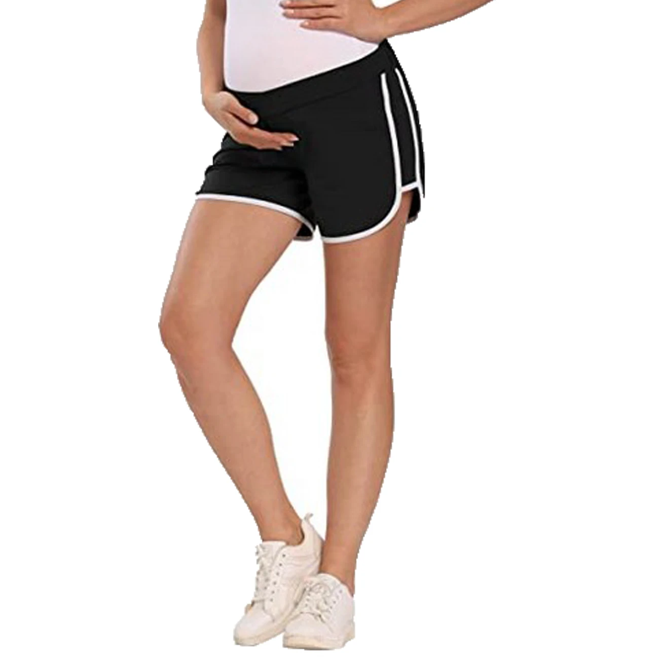 Short de maternité d\'été pour femmes enceintes, pantalon de grossesse, taille élastique, décontracté, vêtements pour mères