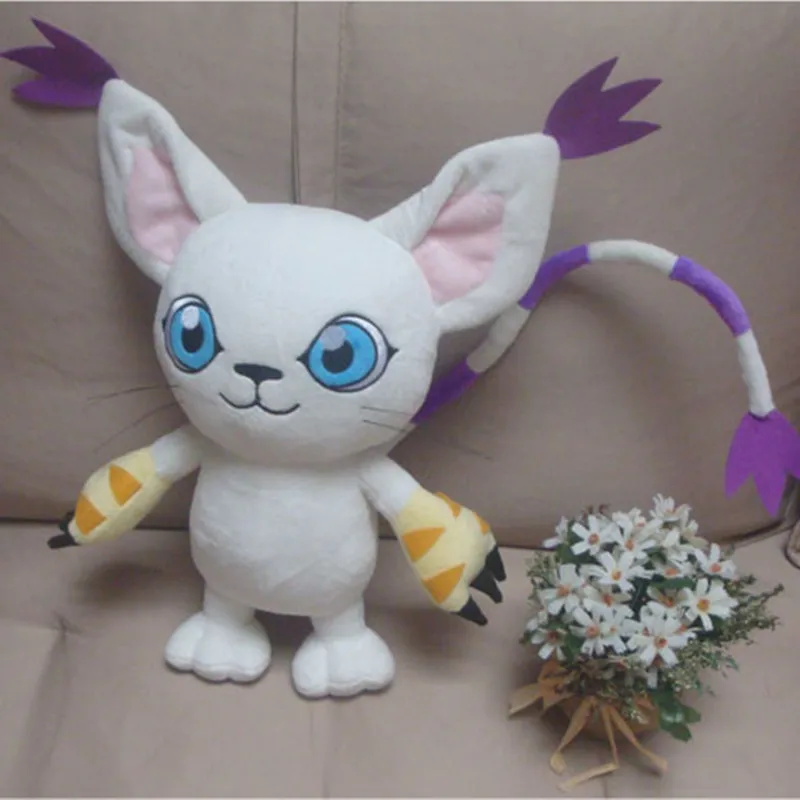 Japan Cartoon Digimon Plush Adventure Tailmon Plush Toy Soft Stuffed Dolls 35cm Kawaii Kids Christmas Gift