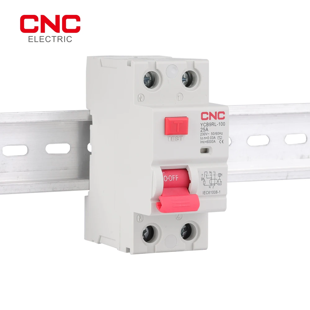 

CNC YCB9RL-100 6/10/16/20/25/32/40/50/63A RCCB MCB Residual Current Circuit Breaker 6000A 30mA 230V 50Hz MCB