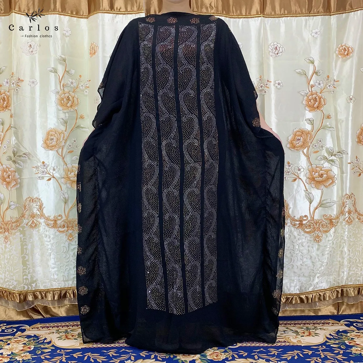 2024 New African Long Maxi Dress African Dresses For Women Plus Size Both Side Diamond Dress Robe Femme Clothes African Clothing