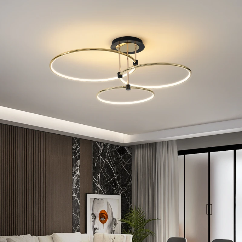 Lustre para sala de estar, luminária led simples e moderna de luxo, para saguão, lâmpadas nórdicas para quarto