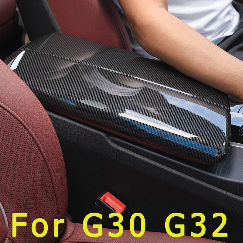 

Car styling For BMW 5 6 series G30 G32 Stowing Tidying Armrest box protect decoration stickers cover Interior Auto Accessories