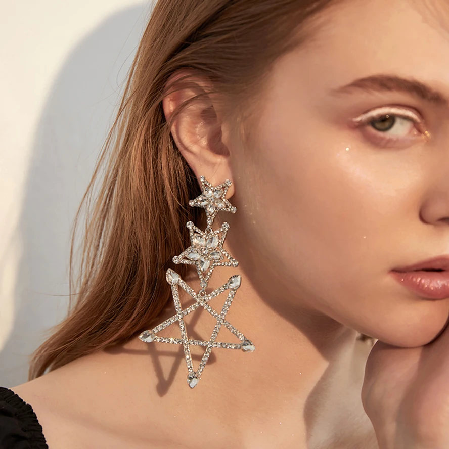 

Earrings For Women 2020 Fashion Jewelry Star Statement Earrings