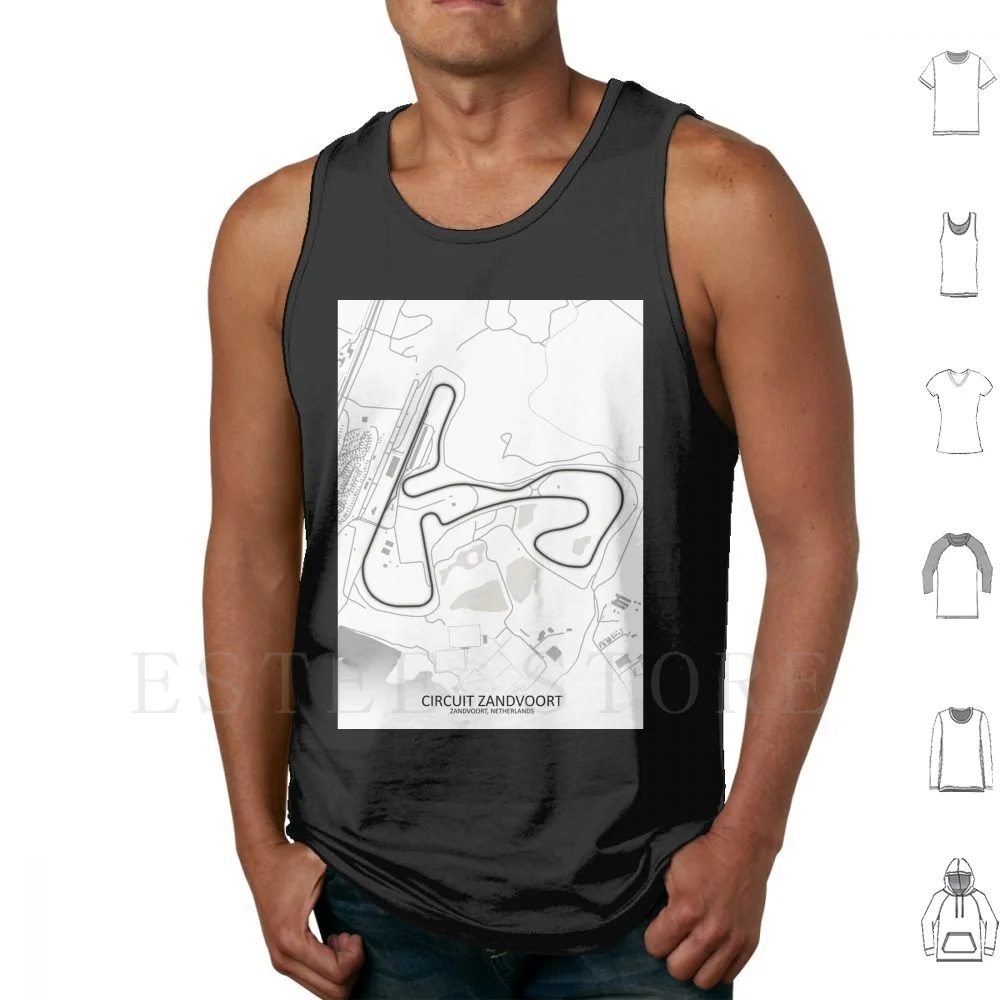 Circuit Zandvoort Tank Tops Vest Sleeveless Circuit Zandvoort International Speedway Track Race Raceway Formula Motor