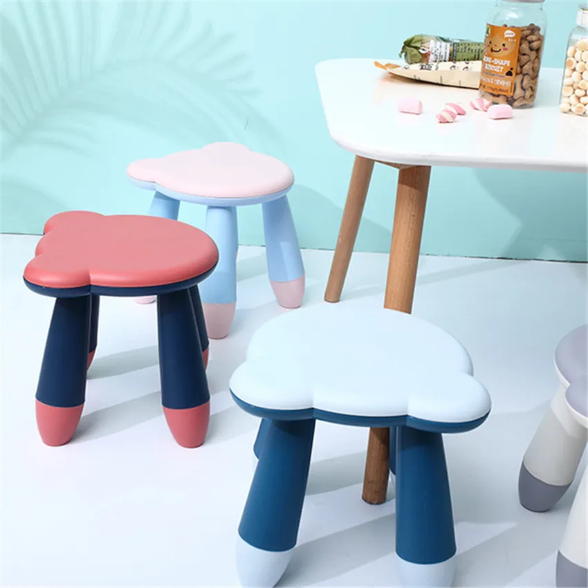 เก้าอี้สตูลการ์ตูนสำหรับเด็ก1ชิ้น, เก้าอี้แบบ DIY ประกอบด้วยหมีที่วางเท้าเก้าอี้เด็กอนุบาลกันลื่นในครัวเรือน