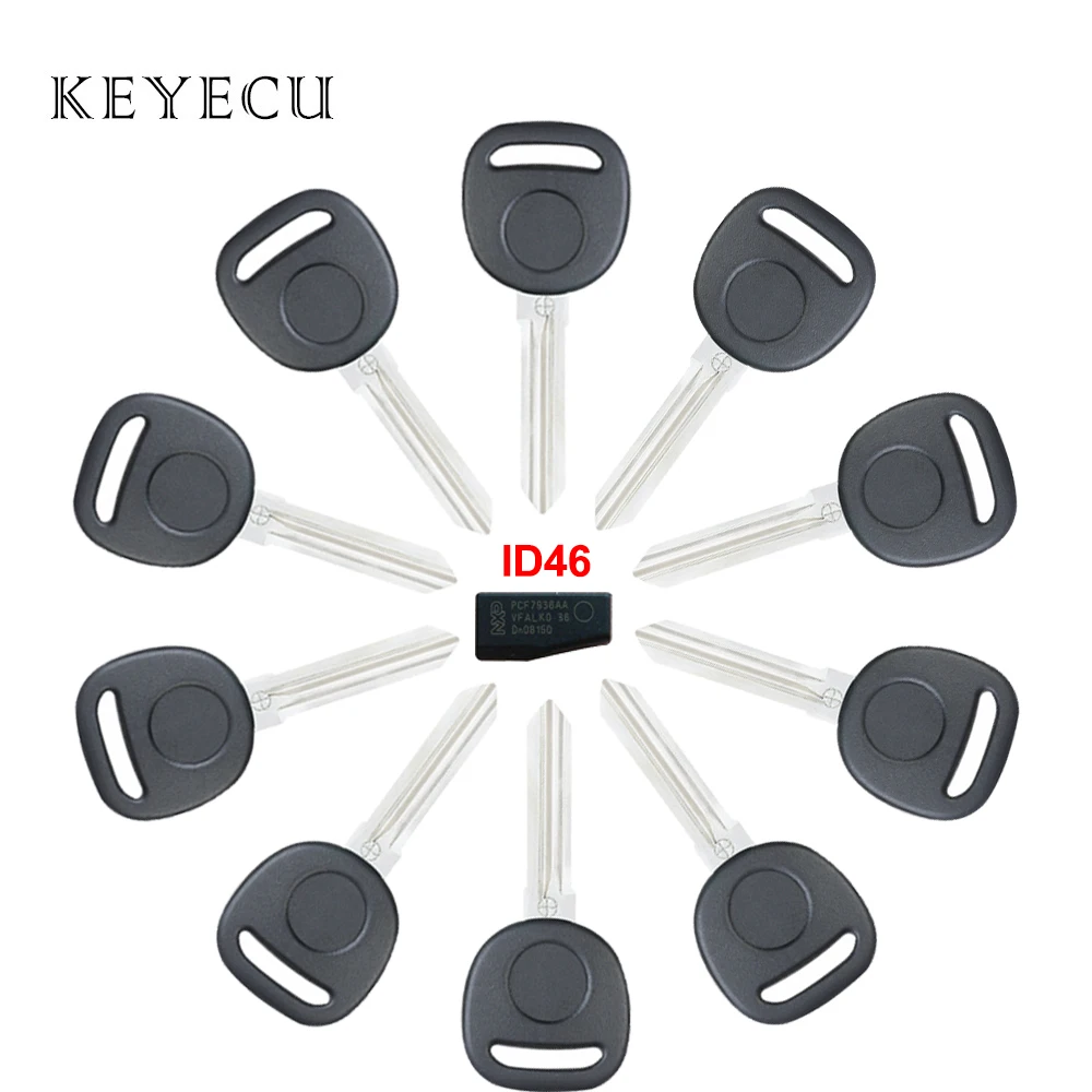 

Keyecu 10PCS/Lot Transponder Ignition Car Key ID46 Chip for Chevrolet Avalanche Cobalt Equinox Express HHR Impala Malibu Tahoe