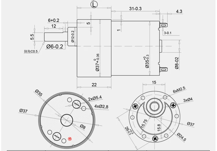 JGB37-3530 Miniature DC Gear Motor Speed Adjustable Small Motor 12V 24V Metal Gear High Torque DC Electric Motor Gift Bracket