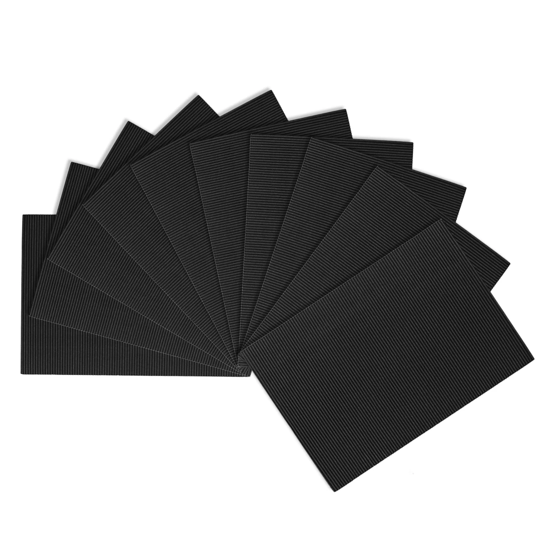 Uxcell 10pcs Corrugated Cardboard Paper Sheets,Black,7.87-inch x 11.84-inch,for Craft and DIY Projects