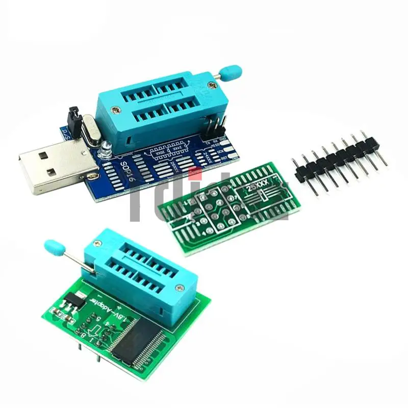 CH341A Programmer adapter+SOIC8 adapter+ SOP8 clip with cable+1.8V adapter CH341A EEPROM Flash BIOS USB programmer ZIF adapter