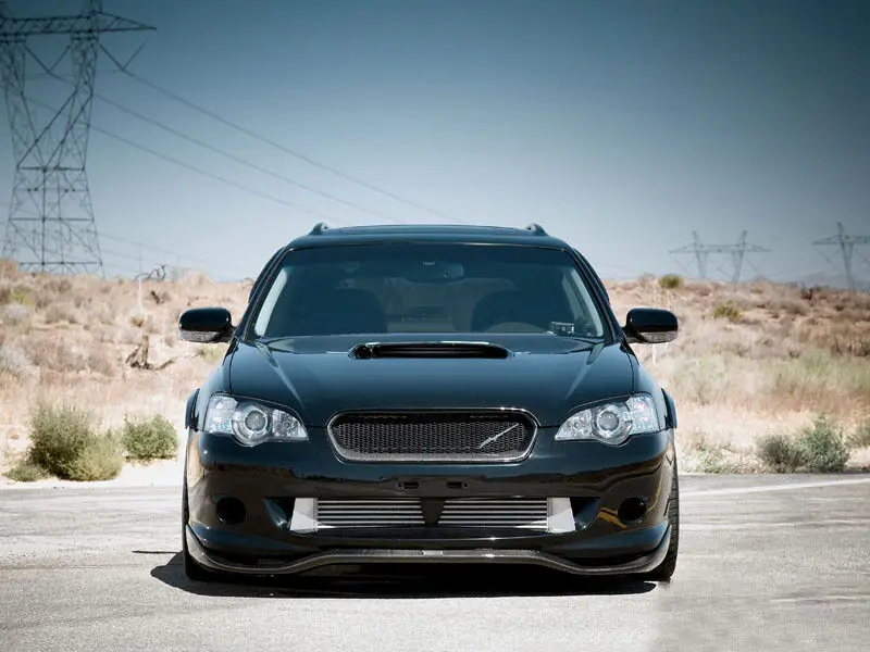 For Subaru Legacy 2004 2005 2006 High quality Black Carbon Fiber Front Grille Hood Grill Refit