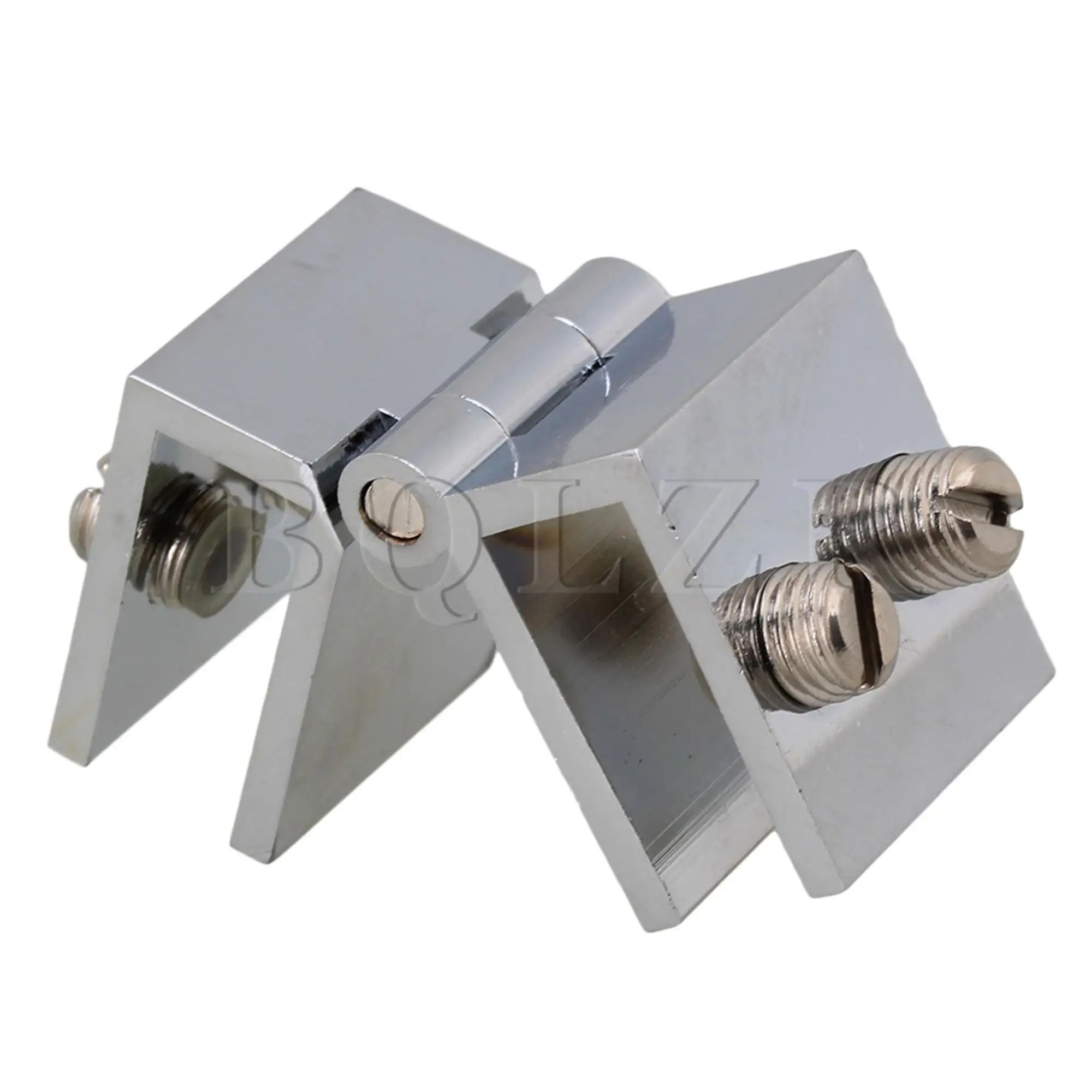 BQLZR Glass Door Clamp Hinge Double Action 180 Degree for Boarded Door