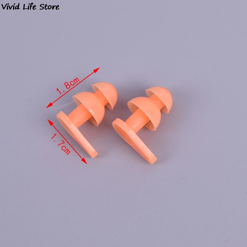 2pcs Soft Anti-Noise Ear Plug Waterproof Swimming Silicone Swim Earplugs For Adult Children Swimmers Diving