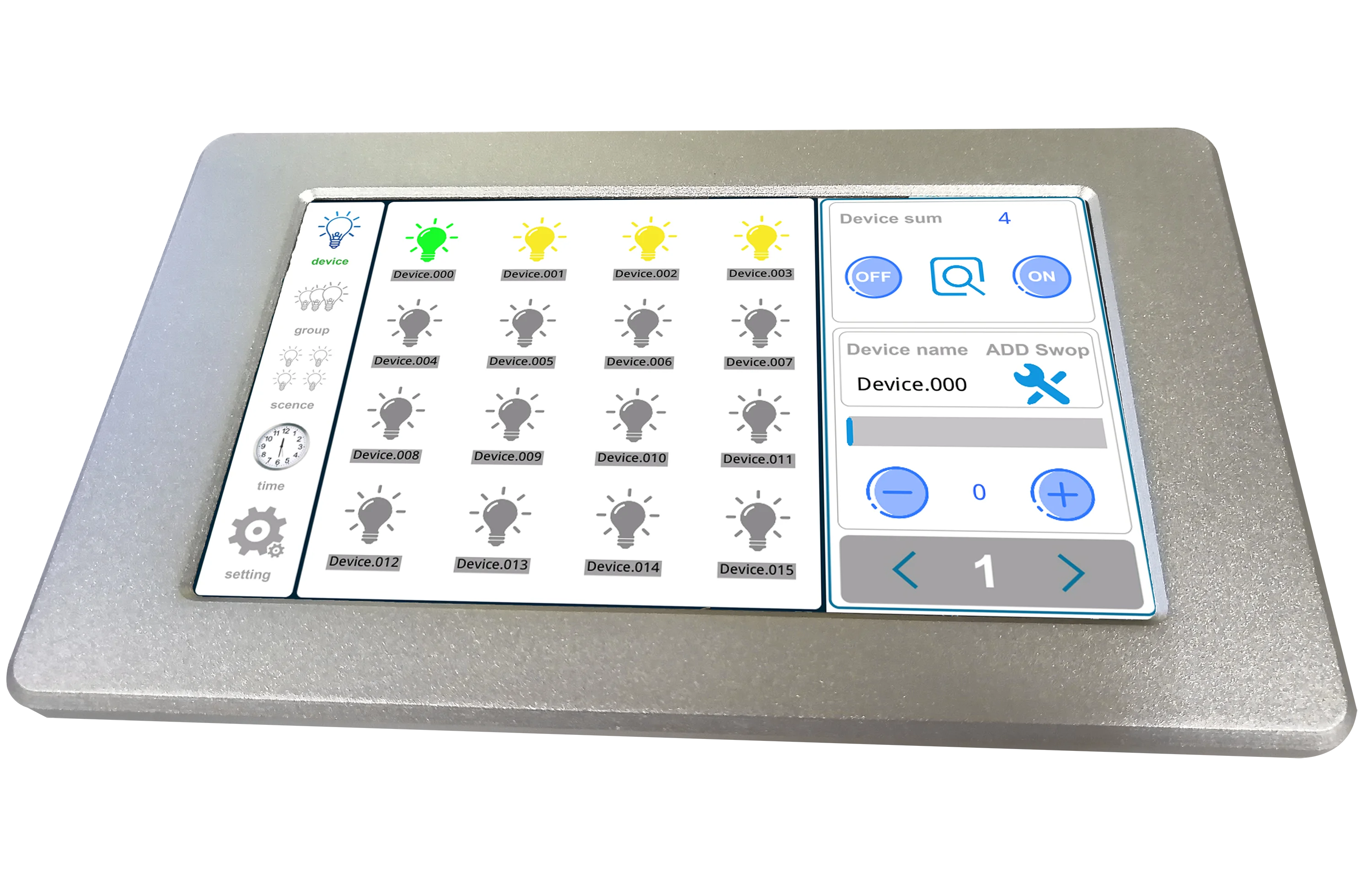 7 inch DALI touch screen master controller; DALI  light control system;DC12V  at most 128 channels DALI lighting devices  DL103B