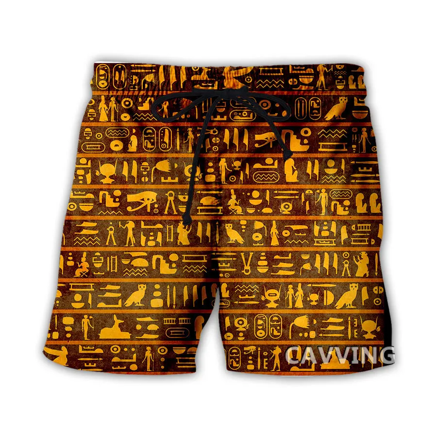 CAVVING 3D Printed God Eye of Egypt Pharaoh Anubis Ancient Beach Shorts Streetwear Quick Dry Shorts Sweat Shorts for Women/men