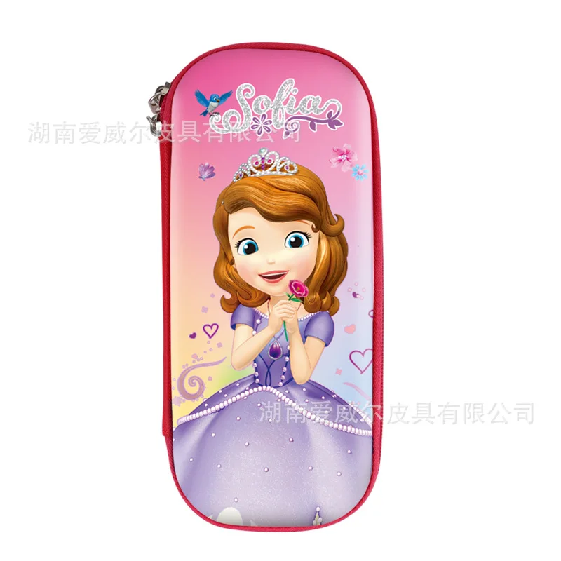 Imagem -05 - Disney Sofia Frozen Eva Escola Bolsa Papelaria Caixa de Grande Capacidade Cartoon Lápis Case Promoção Bonito Material Escolar Presente