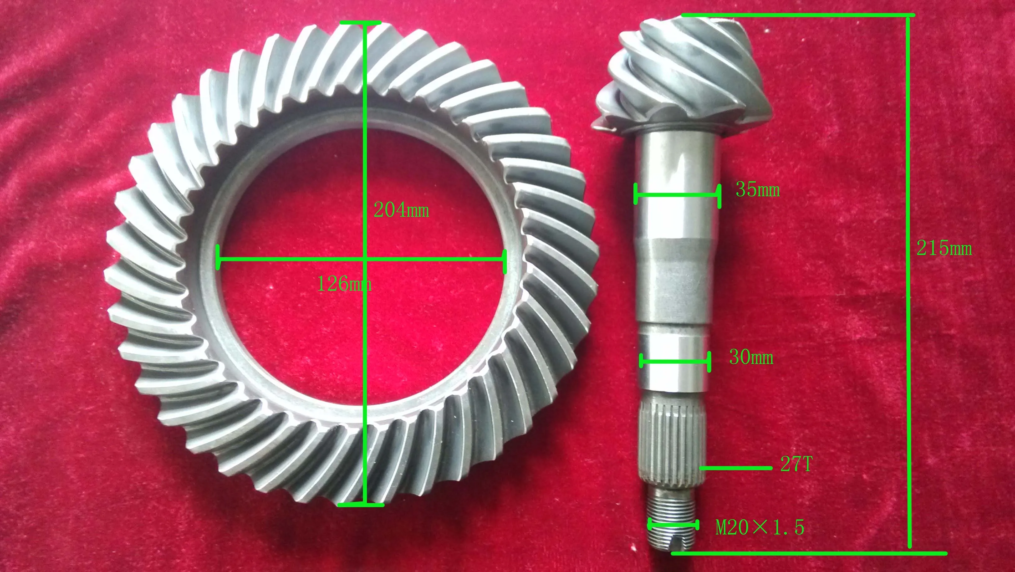 8*39 Ratio Rear Axle Back Axle Thickness 35mm Crown wheel and pinion Complete Best manufacturers For TOYOTA Hilux Hiace