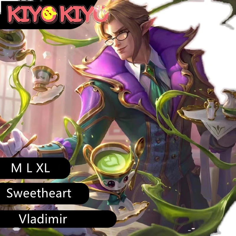 KIYO-KIYO Game LOL Cafe Cutie Vladimir New Skin Cosplay Costume Vladimir Sweetheart Costumes for man