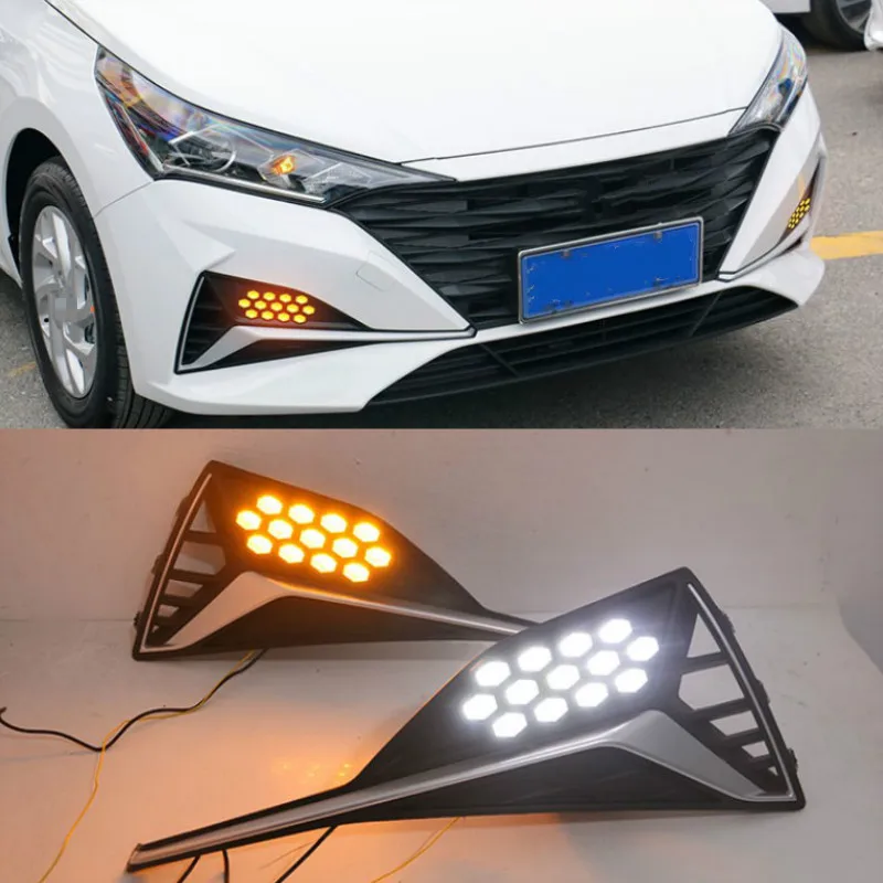 

LED DRL Daytime Running Light Fog Lamp 12V Car Running Lights for Hyundai Accent Solaris Verna 2020