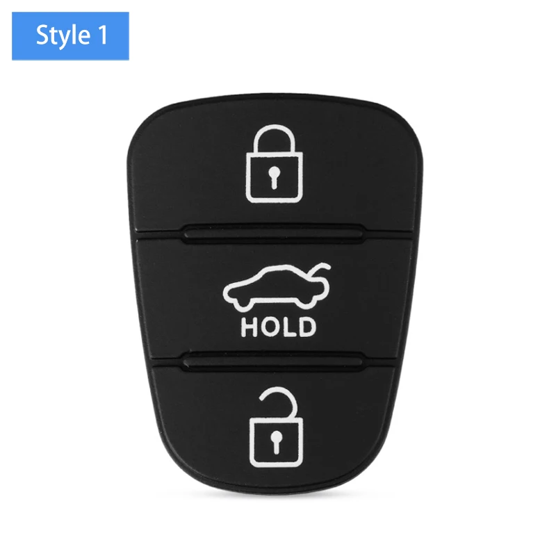 3 Buttons Remote Car Key Shell Fob Rubber Pad for Hyundai Solaris Accent Tucson l10 l20 l30 IX35 Kia K2 K5 Rio Ceed Key Case