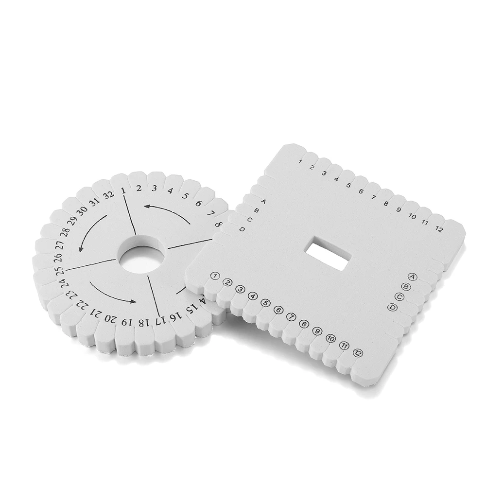 2 teile/satz Runde & Platz Armband Stricken Kumihimo Disc Disk Tablett Geflochtenen Seil Knoten Weben Schmuck Desgin Bord Schmuck Werkzeug – Detail 9