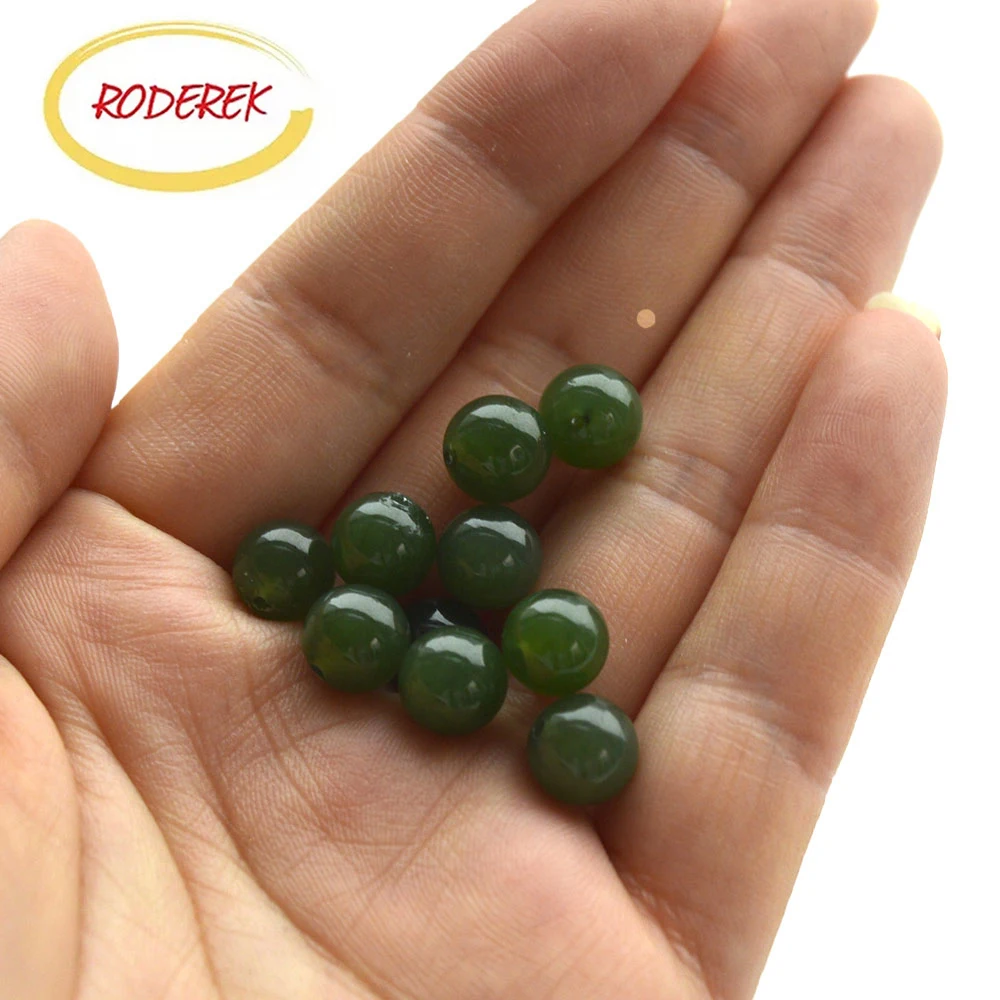 

10 Pcs Natural Green Jadeite Beads for Making Bracelet or Necklace