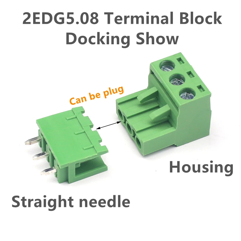 5SET KF2EDGK 5.08 2EDG PCB Connector Plug-In Terminal Block Straight/curved needle+Housing 2PIN-10PIN Phoenix contact degson