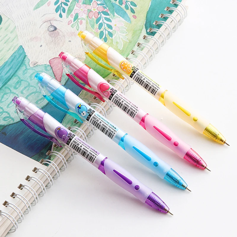 2pcs Scented Cute Candy Color Ballpoint Pens 0.38mm Ball Pen Kawaii School Office Supplies Korea Stationery Prize For Student