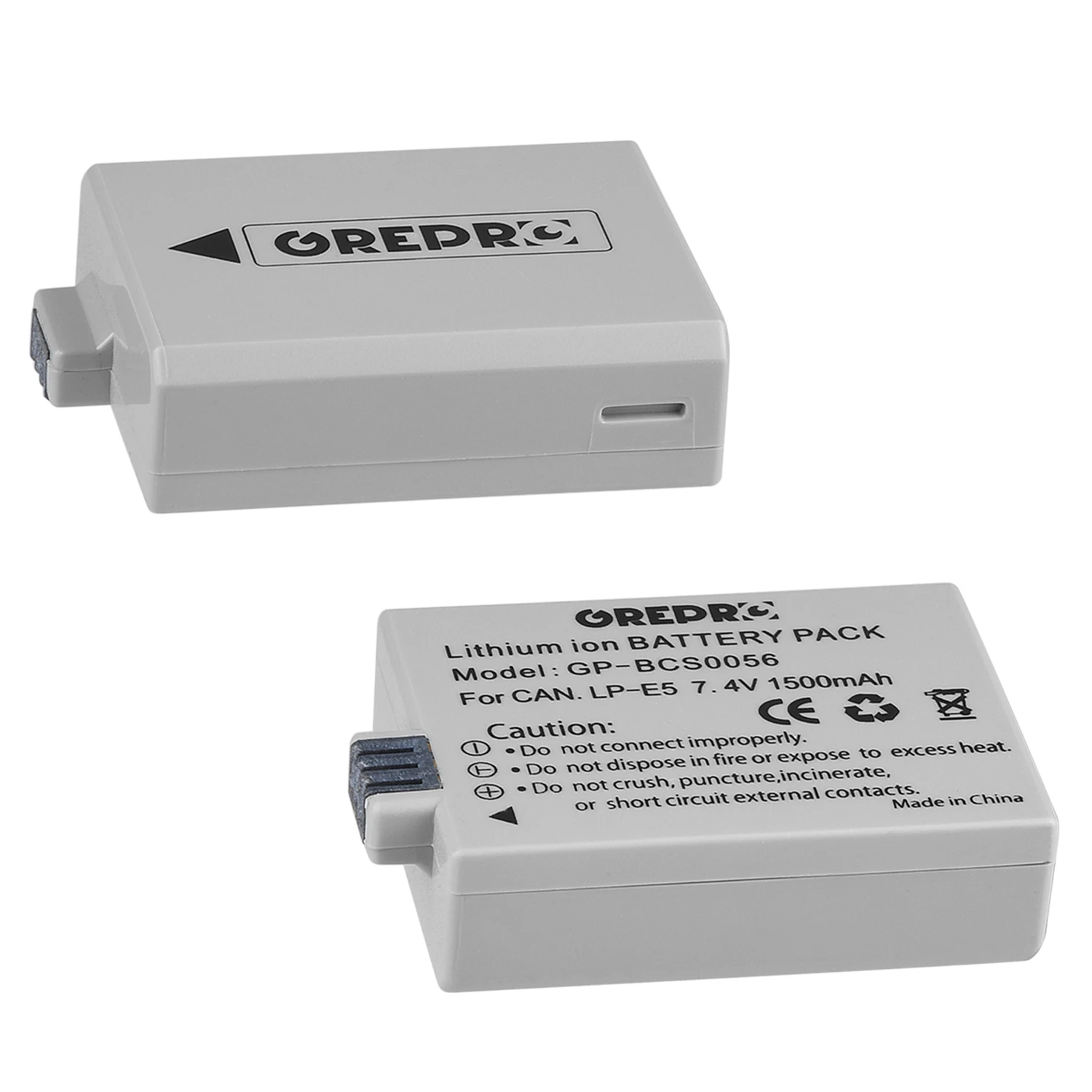 LPE5 LP-E5 Battery with LP E5 Battery Charger for Canon EOS 500D