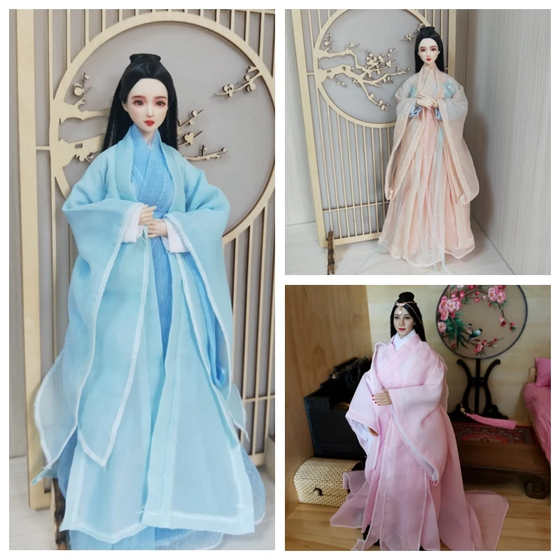 Barbi 1/6 Scale Figure Doll 1/4 1/3 BJD Clothes Accessories Ancient Costume Hanfu Fairy Dress For BJD/SD YOSD MSD SD13 A0753