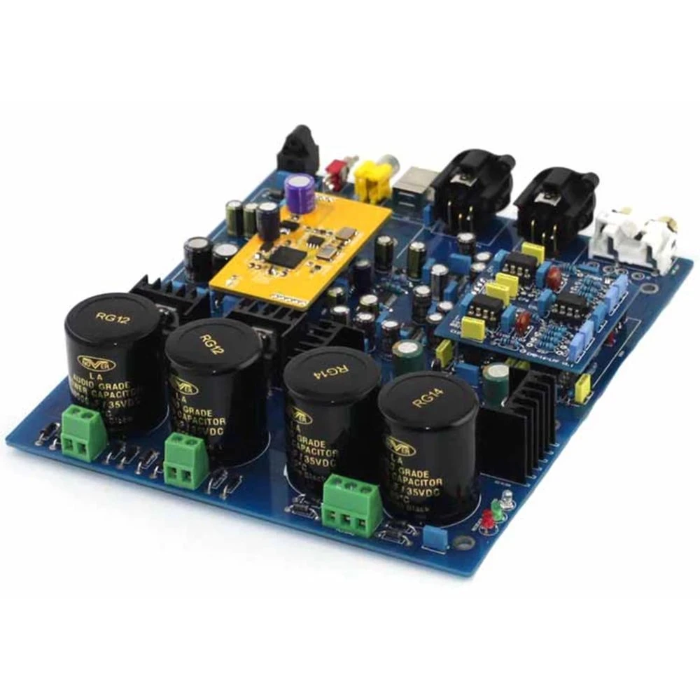 DSD1796 NE5532 4×10000UF Dual Chip Decoder Board with XMOS U8 Daughter Card YJ0092